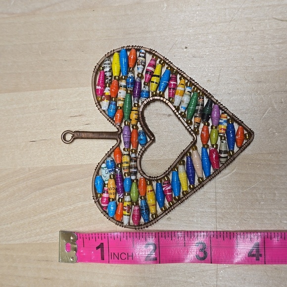 {Ornaments 4 Orphans} Open Heart Beaded Ornamemt - Picture 5 of 6